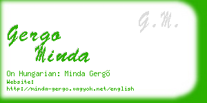 gergo minda business card